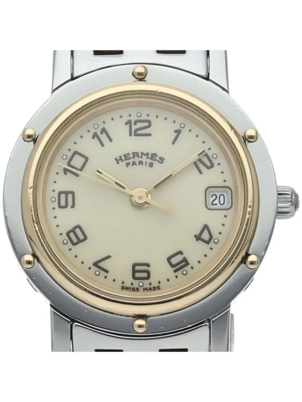 Hermes Clipper Watch Repair Book SS Champagne